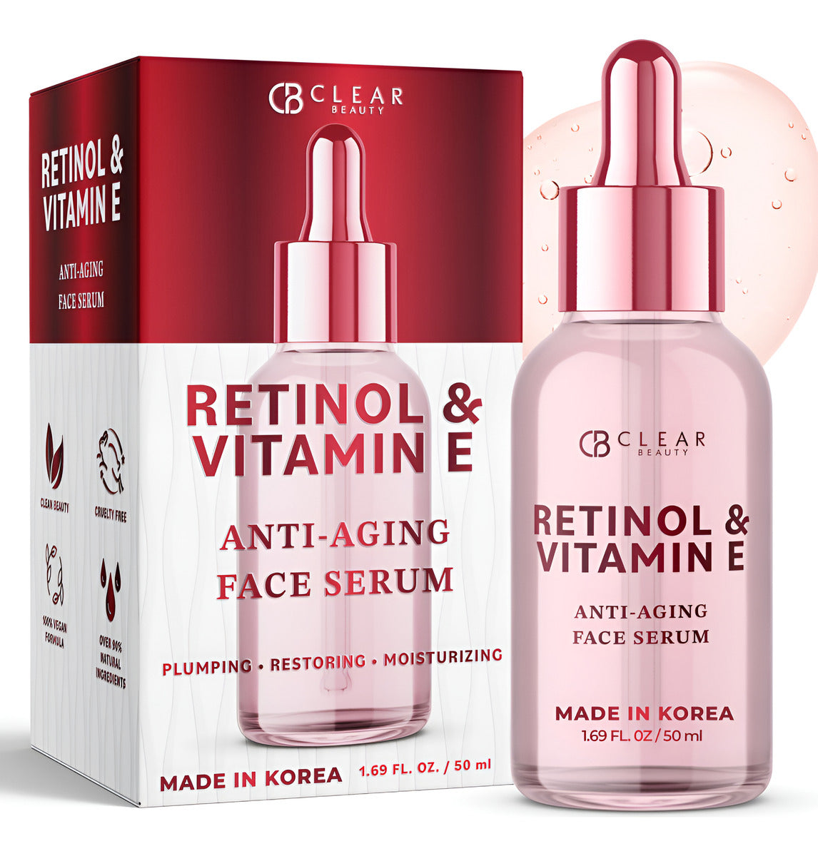 Sérum Facial De Retinol Y Vitamina E De Clear Beauty