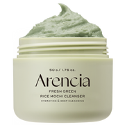 Limpiador facial Arencia Fresh Green Rice Mochi, limpiador suave de uso diario para pieles con tendencia al acné